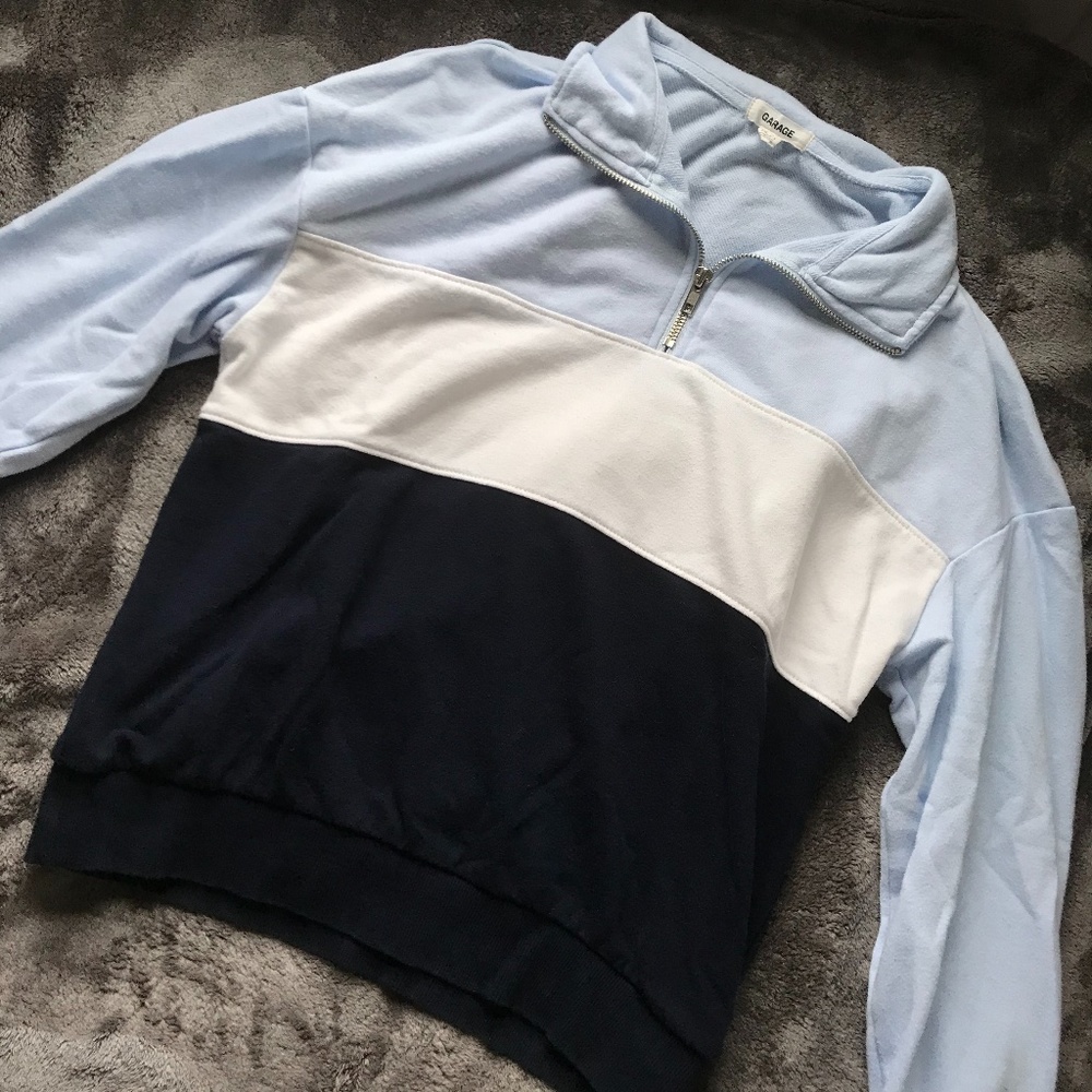 Garage Blue Quarter Zip